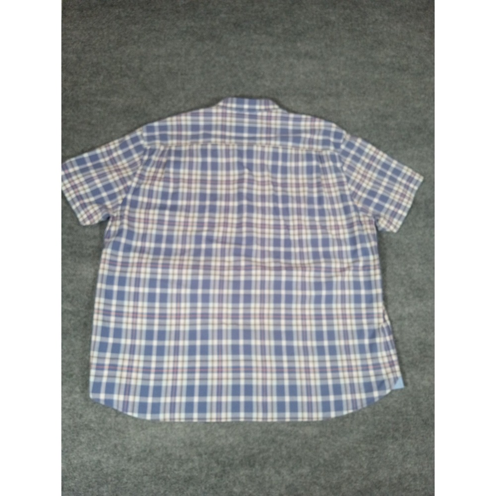 Tommy Bahama Men's Short Sleeve 3XL Coolmax Casual Button up Blue & Brown Plaid - Picture 9 of 9